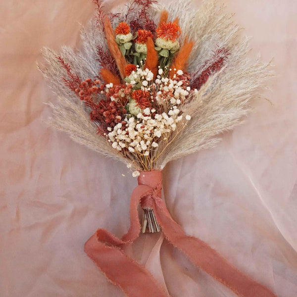 Burnt orange bouquet,dried flower,preserved flower bouquet,bride bouquet,bridal flower